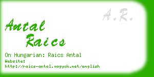 antal raics business card